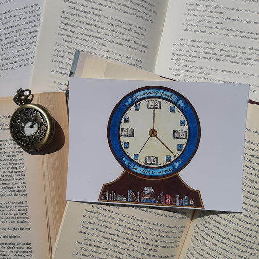 Indie Book Clock Art Print