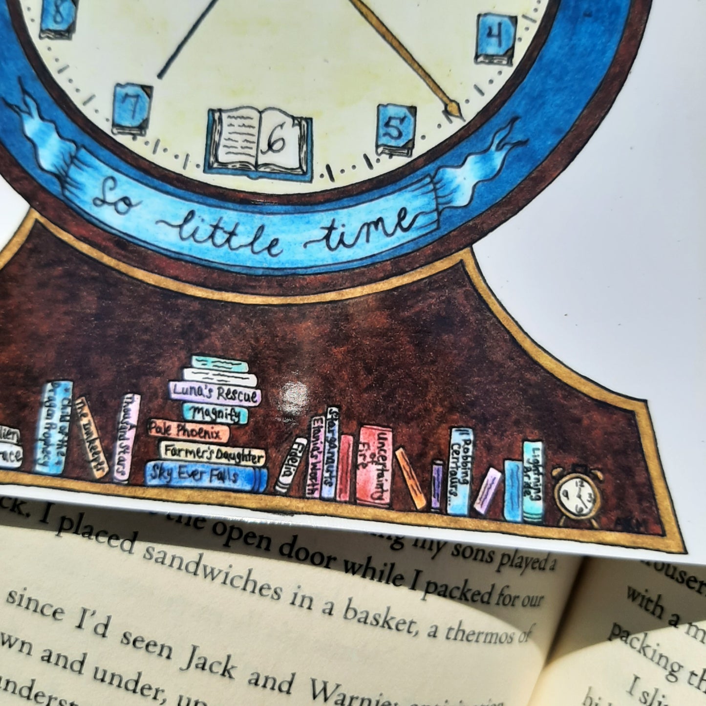 Indie Book Clock Art Print
