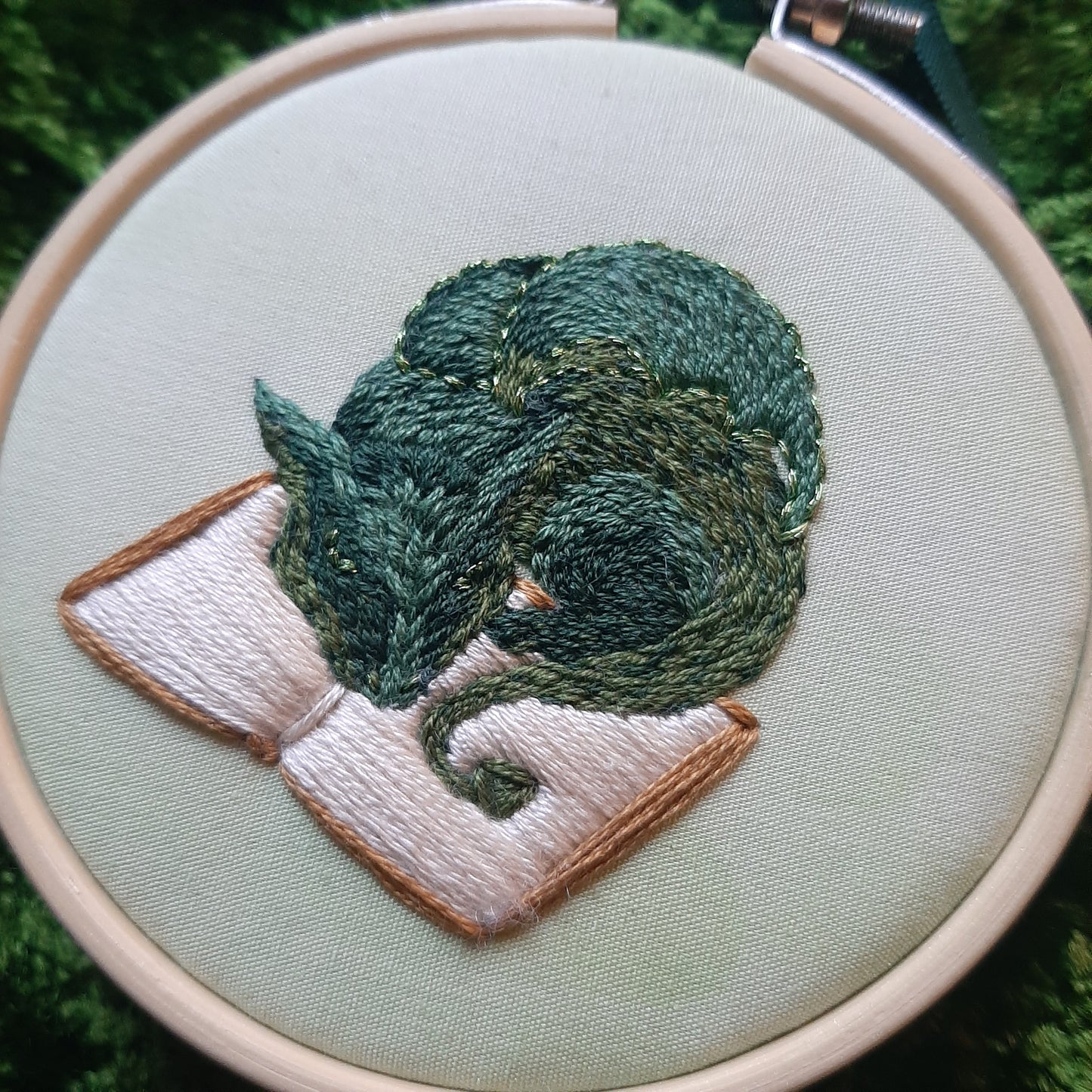 Cedric the Book Dragon Embroidery