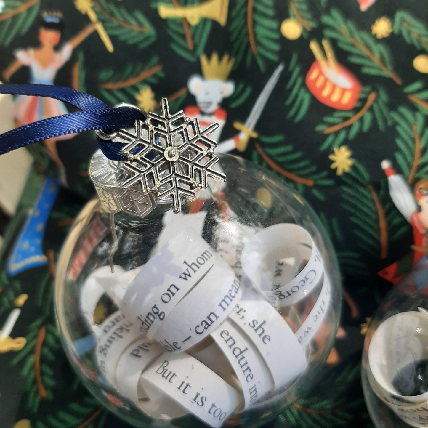 Bookish Glass Ornaments: Penelope Grace and the Winter Carousel